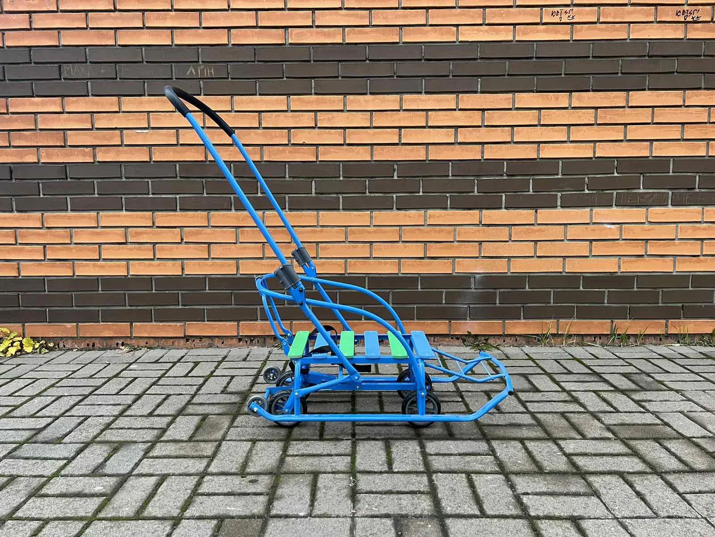 Дитячі санки на колесах Мрія сині - изображение 7