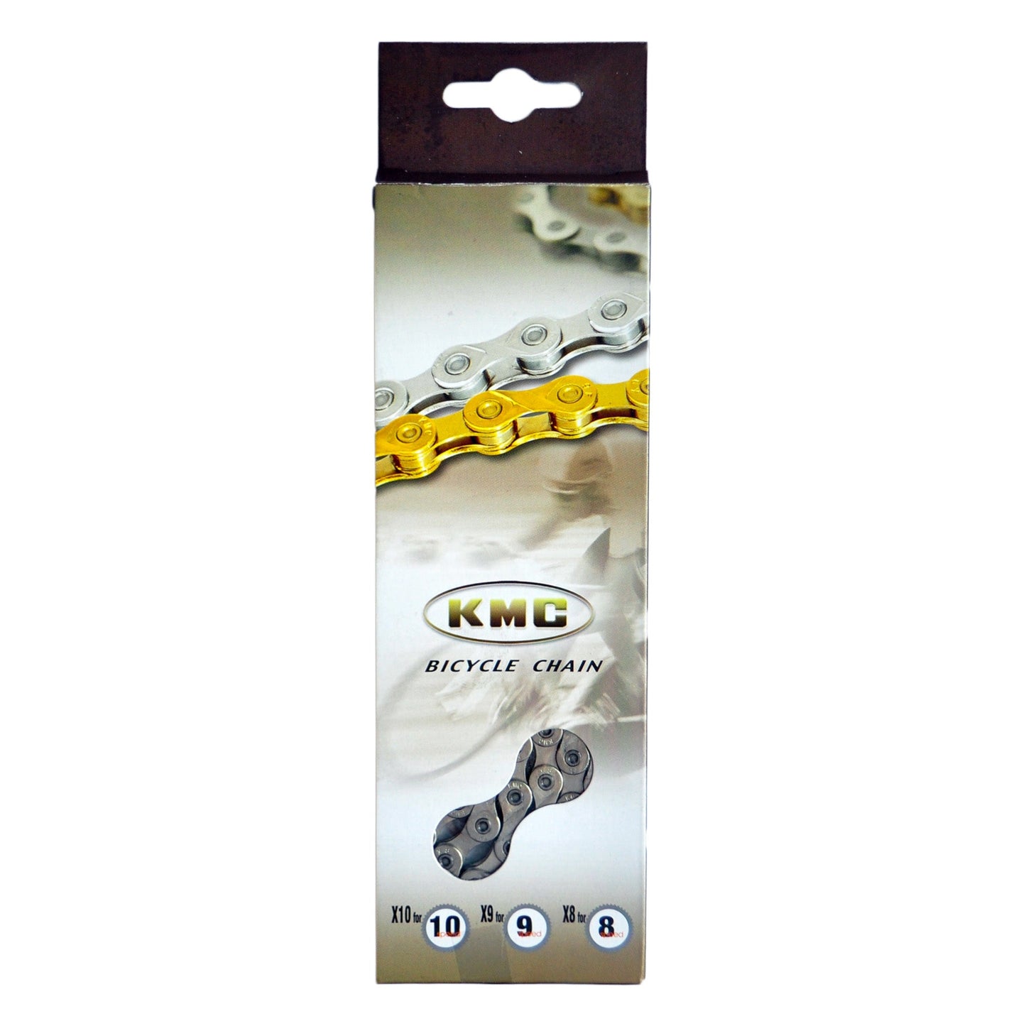 Łańcuch KMC X8 1/2x3/32x116L srebrny/srebrny, 8 ogniw.