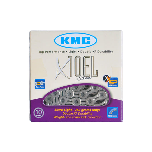 Łańcuch KMC X10-1EL 1/2x11/128x114L srebrny/srebrny, 10 ogniw.
