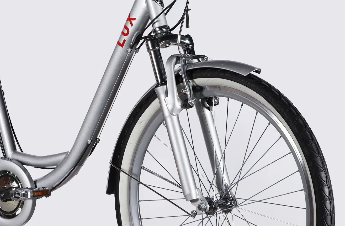 Велосипед з електроприводом 26" ST Dorozhnik eLUX Vbr FR рама-17" 36B 13А*г 500Вт срiблястий 2026