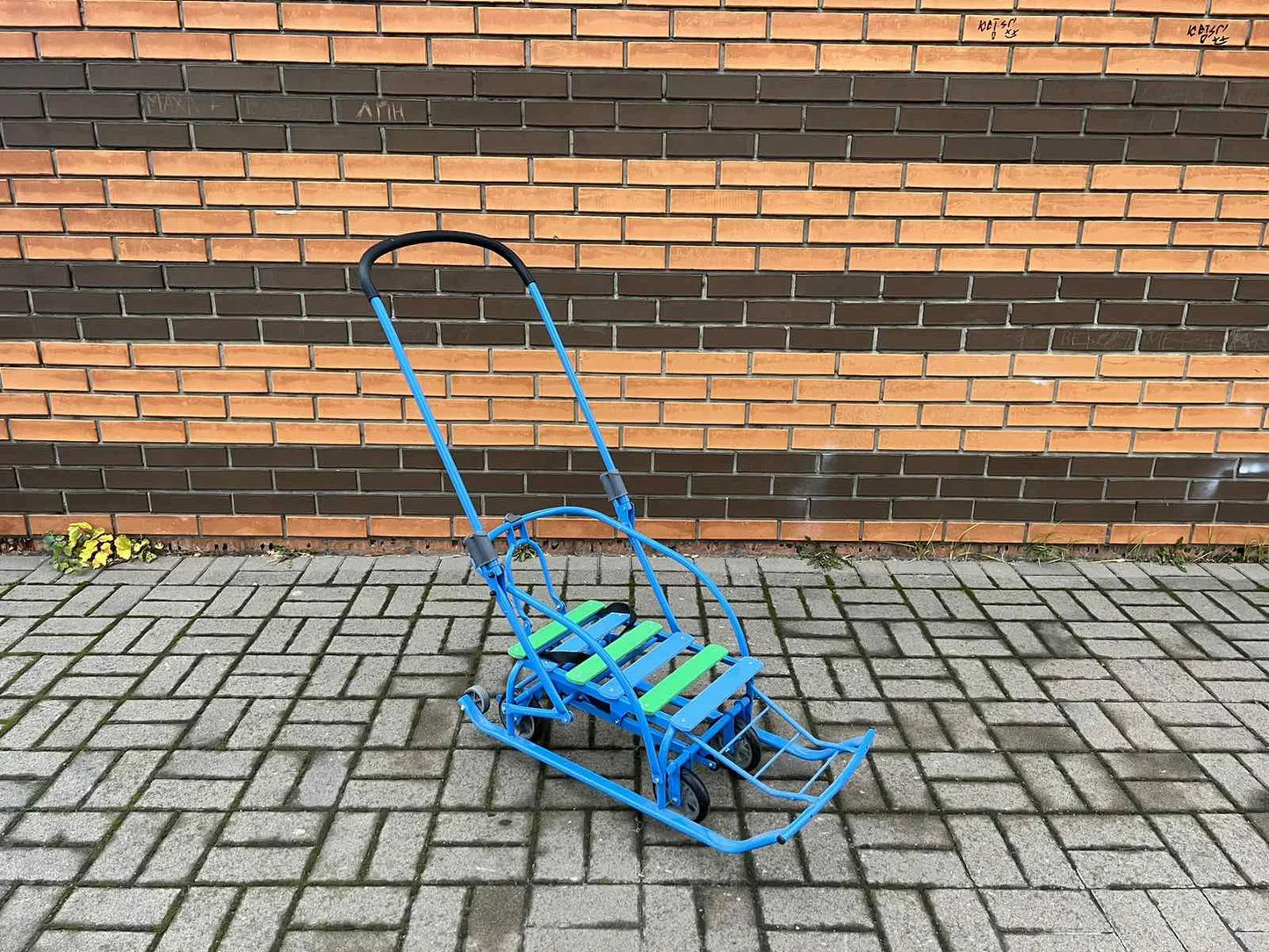 Дитячі санки на колесах Мрія сині - изображение 2