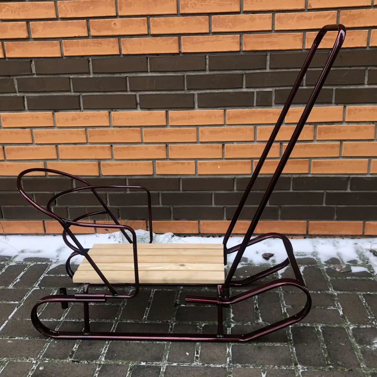 Дитячі санки Королівські з ручкою-штовхачем - изображение 2