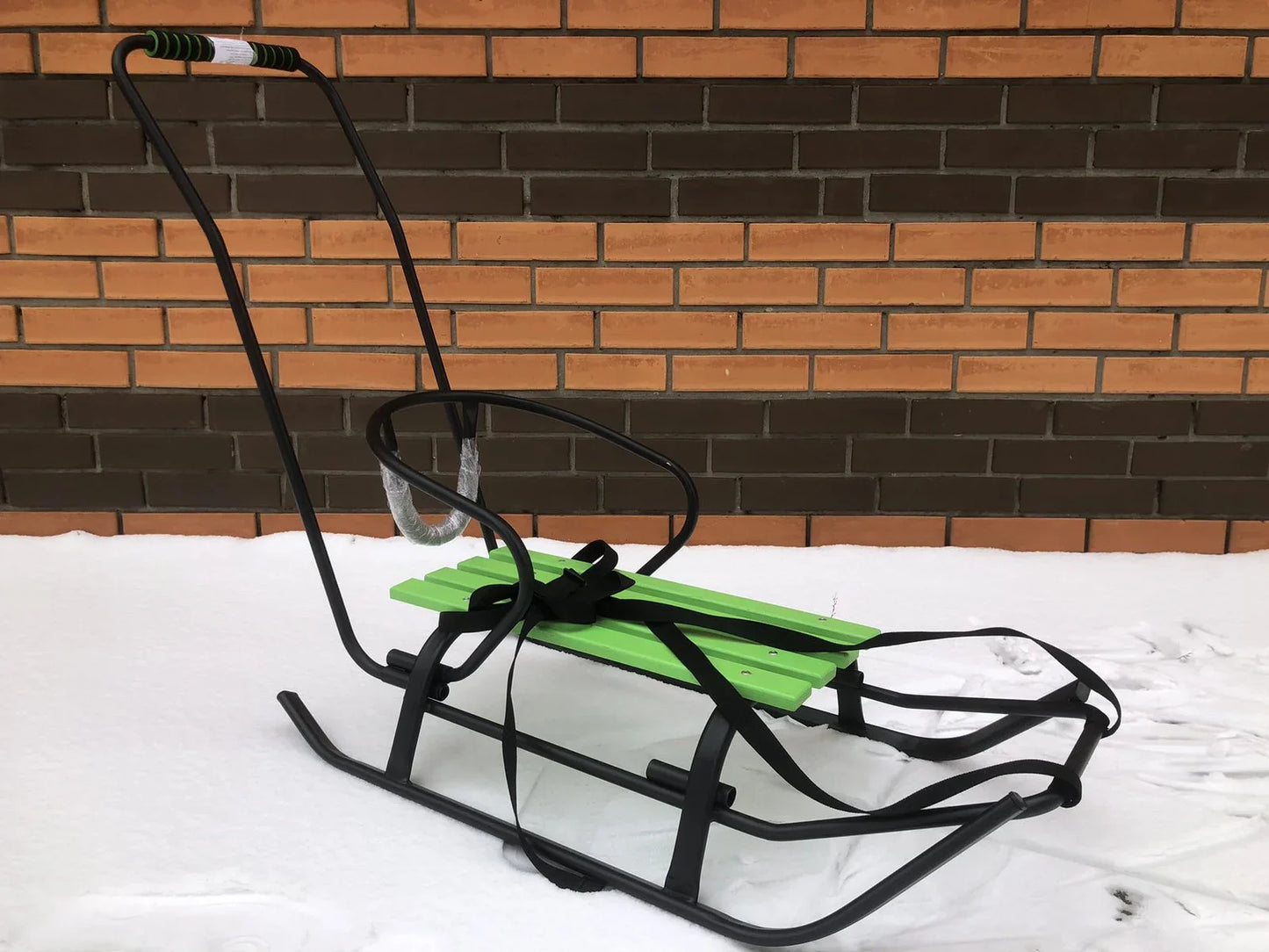 Дитячі санки Витан комета з ручкою-штовхачем чорні - изображение 4