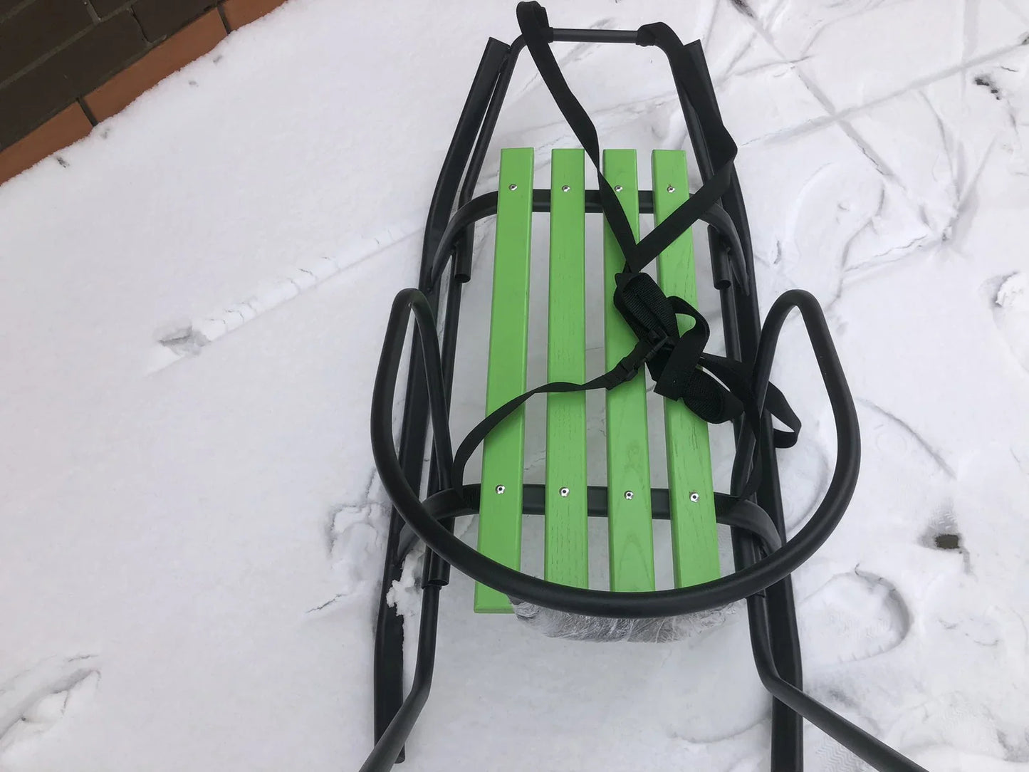 Дитячі санки Витан комета з ручкою-штовхачем чорні - изображение 2