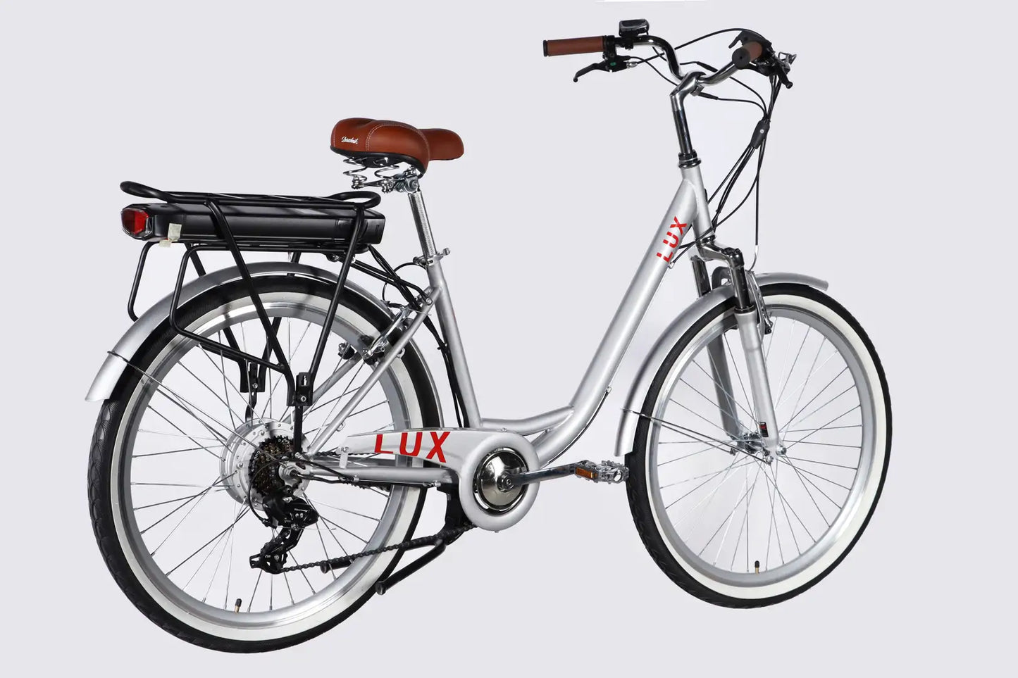 Велосипед з електроприводом 26" ST Dorozhnik eLUX Vbr FR рама-17" 36B 13А*г 500Вт срiблястий 2026
