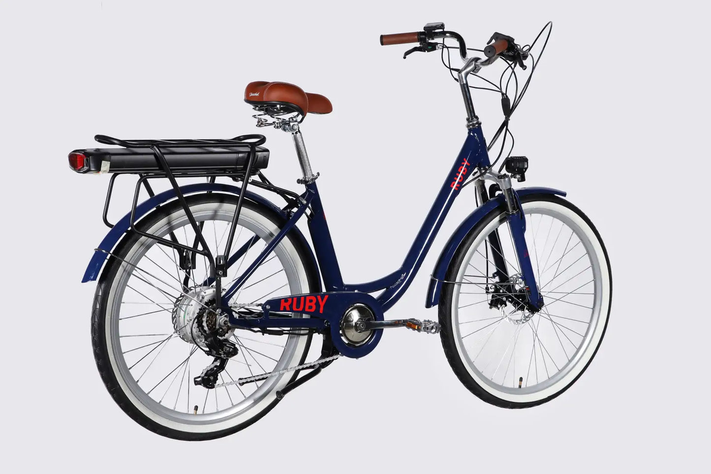 Велосипед з електроприводом 26" AL Dorozhnik eRUBY DD FR рама-17" 48B 15А*г 500Вт темно-синій 2026