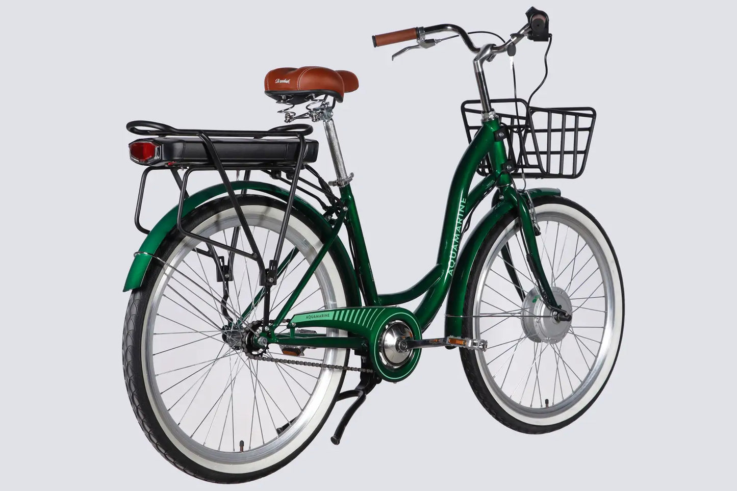 Велосипед з електроприводом 26" ST Dorozhnik eAQUAMARINE BH рама-17" 36B 13А*г 500Вт зелений YS 902 з кошиком 2026