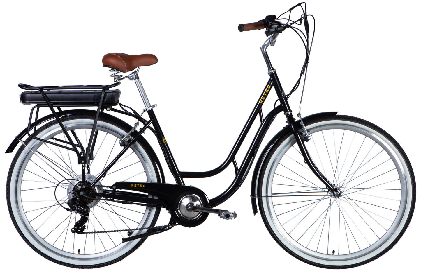 Велосипед з електроприводом 28" ST Dorozhnik eRETRO Vbr FR рама-19" 36B 13А*г 500Вт чорний 2026