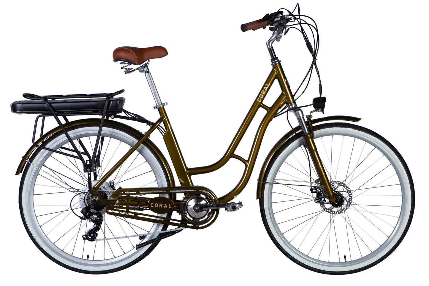 Велосипед з електроприводом 28" AL Dorozhnik eCORAL DD FR рама-19" 48B 13А*г 500Вт бронзовий 2026