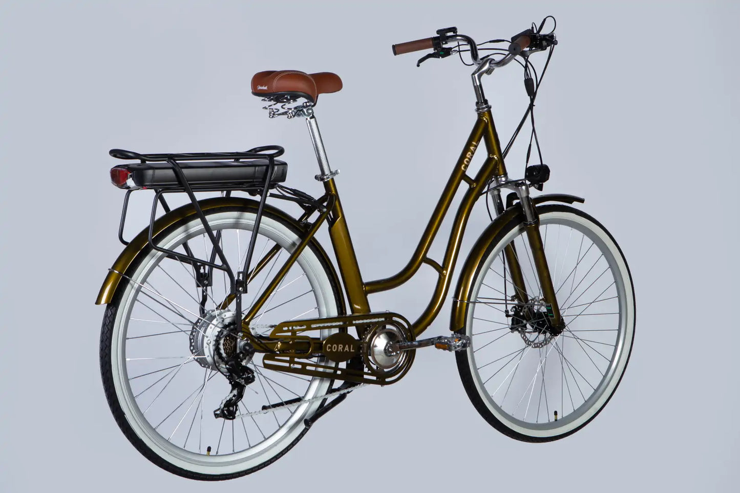 Велосипед з електроприводом 28" AL Dorozhnik eCORAL DD FR рама-19" 48B 13А*г 500Вт бронзовий 2026