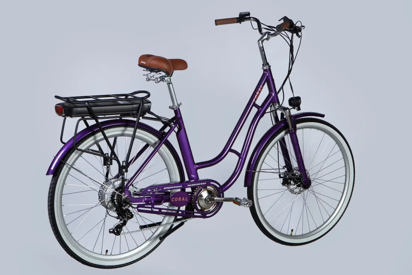 Велосипед з електроприводом 28" AL Dorozhnik eCORAL DD FR рама-19" 48B 13А*г 500Вт фіолетово-синій 2026