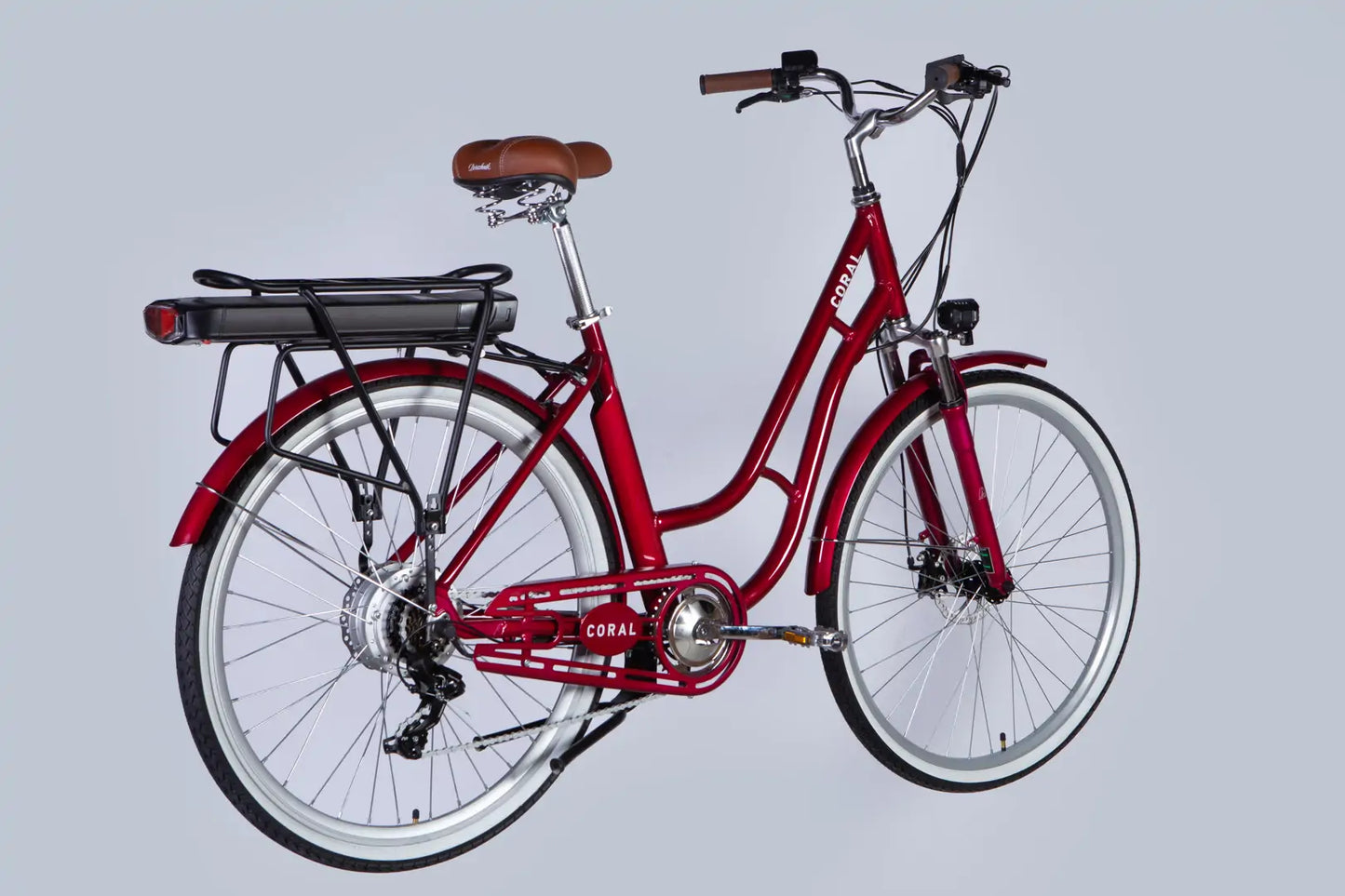 Велосипед з електроприводом 28" AL Dorozhnik eCORAL DD FR рама-19" 48B 13А*г 500Вт рубіновий 2026
