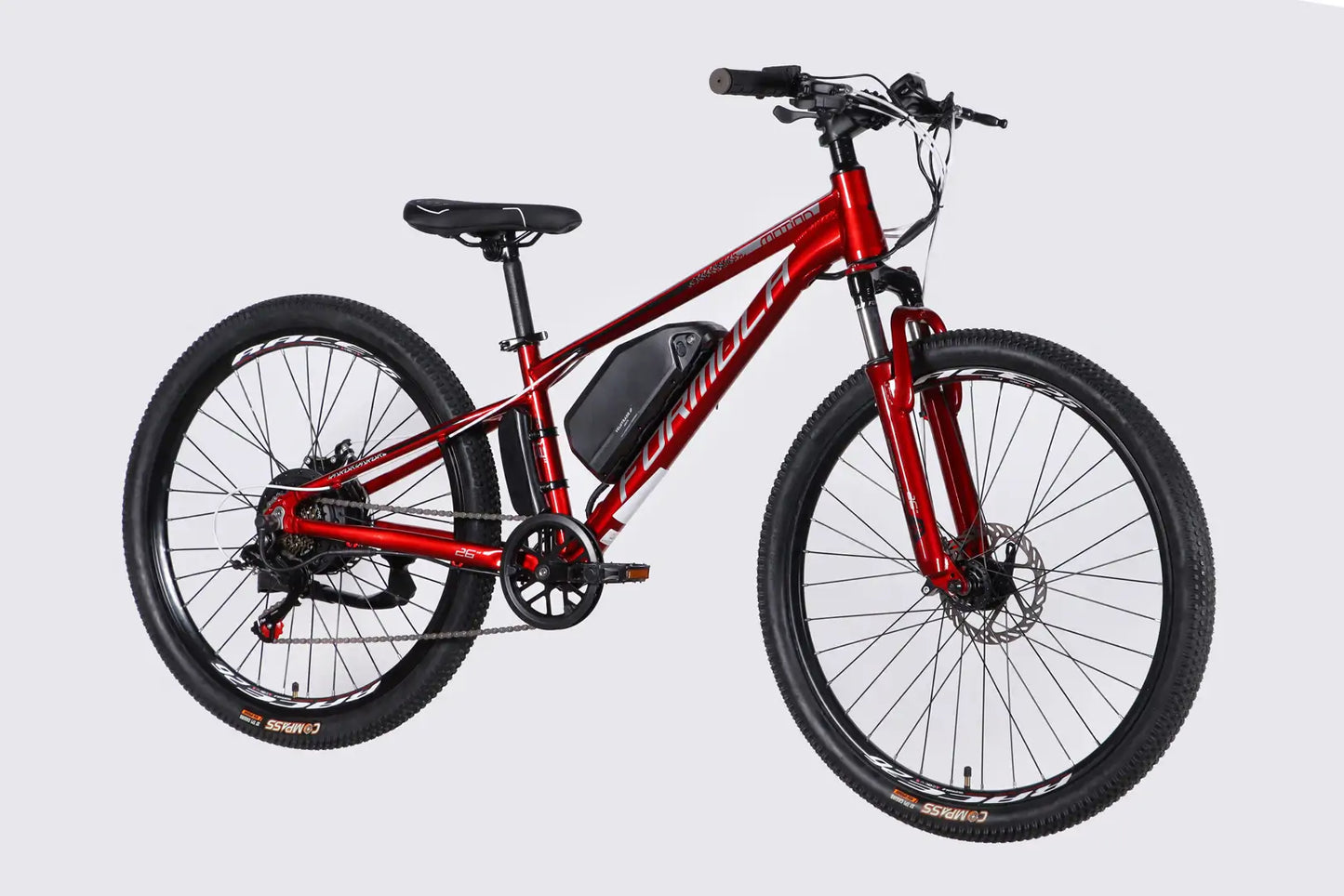 Велосипед з електроприводом 26" AL Formula eMOTION DD FR рама-13" 36B 10А*г 500Вт червоно-сріблястий 2026