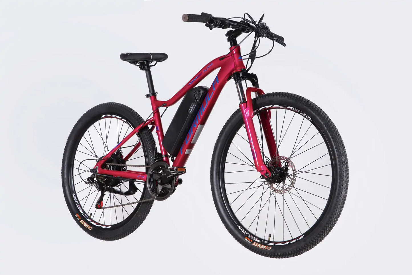 Велосипед з електроприводом 27.5" AL Formula eALPINA DD FR рама-17" 36B 12.5А*г 500Вт рожево-синій 2026