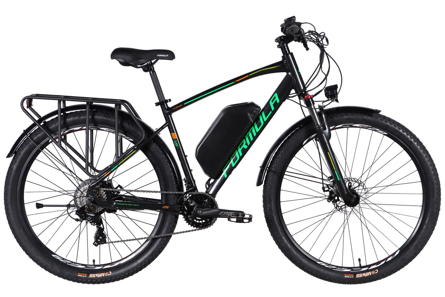 Велосипед з електроприводом 29" AL Formula eCURSOR MAN DD CS рама-19" 48B 17.5А*г 500Вт чорно-зелений 2026