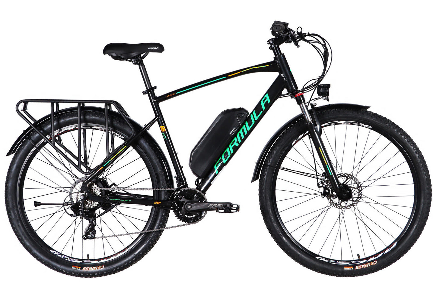 Велосипед з електроприводом 29" AL Formula eCURSOR MAN DD CS рама-21" 48B 13А*г 500Вт чорно-зелений 2026