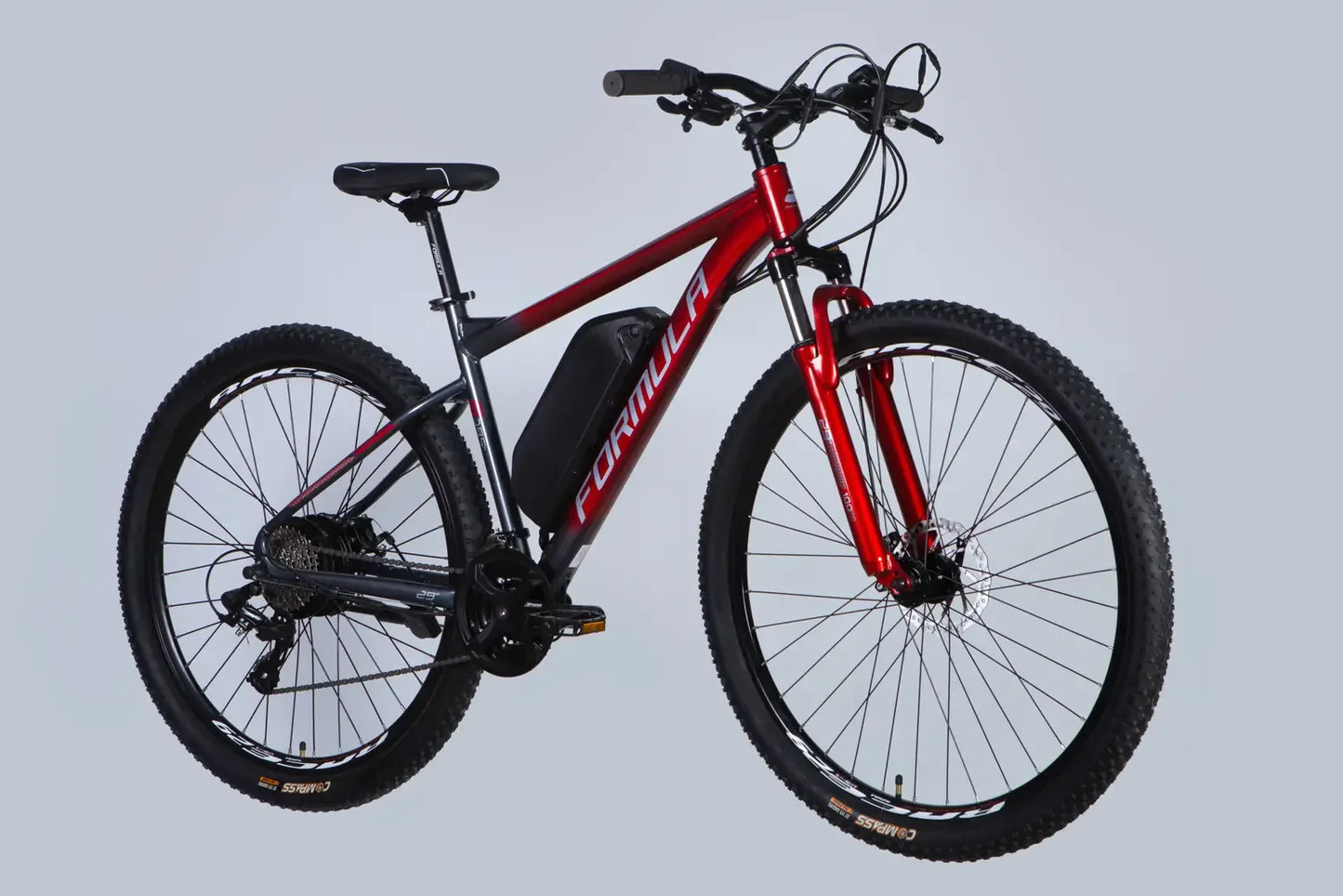 Велосипед з електроприводом 29" AL Formula eF-1 DD CS рама-18,5" 48B 12.5А*г 500Вт червоно-сріблястий 2026