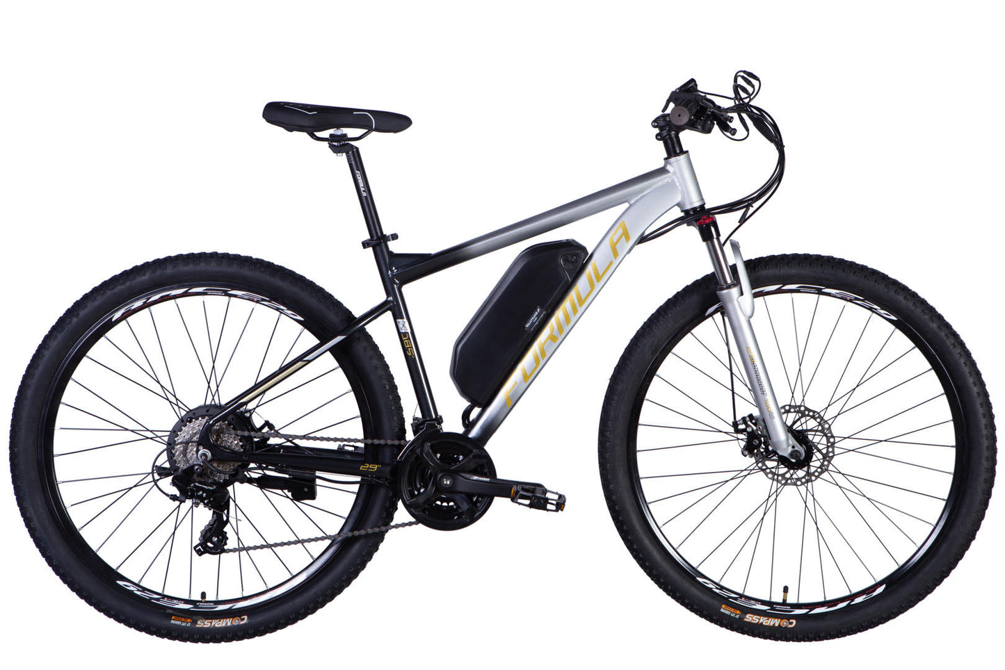 Велосипед з електроприводом 29" AL Formula eF-1 DD CS рама-18,5" 48B 12.5А*г 500Вт сріблясто-чорний 2026
