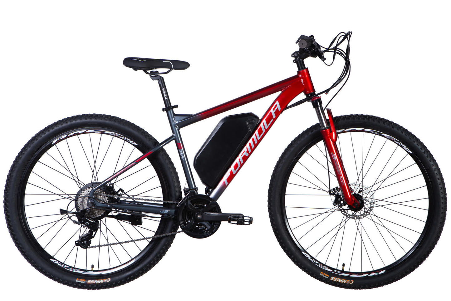 Велосипед з електроприводом 29" AL Formula eF-1 DD CS рама-18,5" 48B 17.5А*г 500Вт червоно-сріблястий 2026
