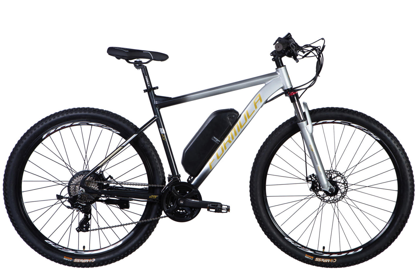 Велосипед з електроприводом 29" AL Formula eF-1 DD CS рама-21" 48B 12.5А*г 500Вт сріблясто-чорний 2026