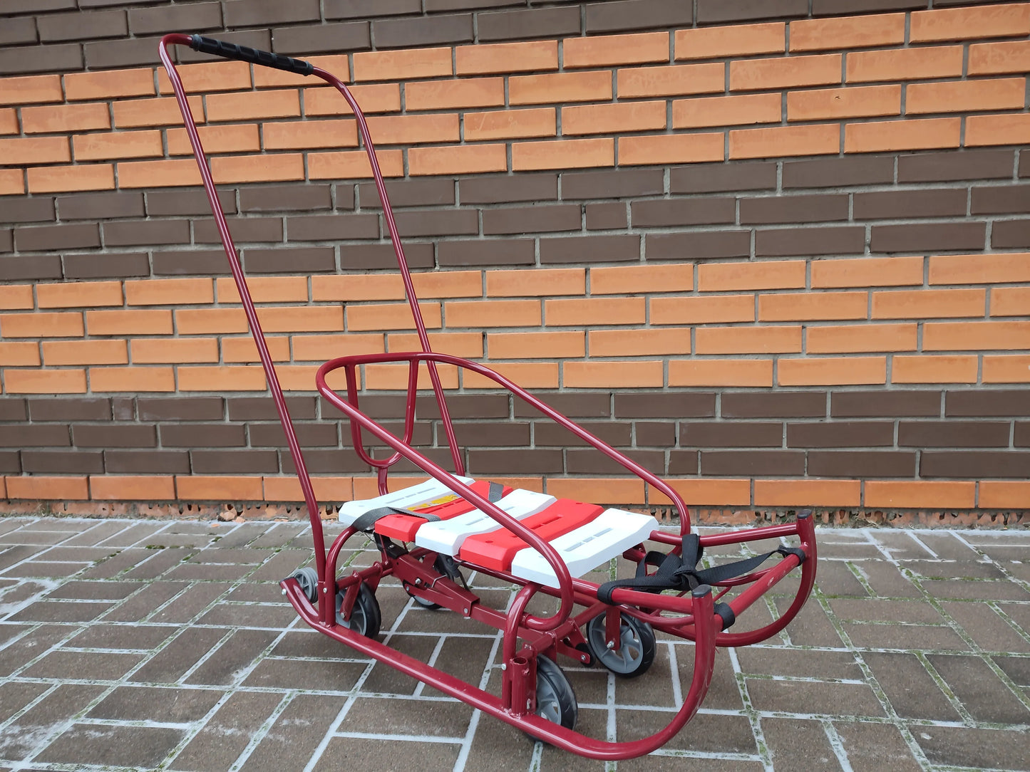 Дитячі санки на колесахПатріот-2 червоні - изображение 2