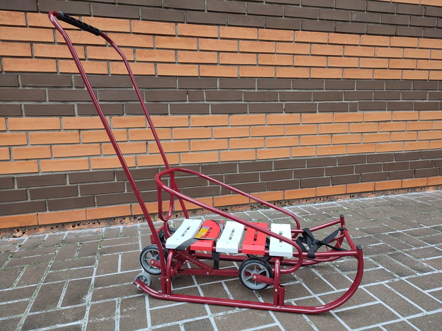 Дитячі санки на колесахПатріот-2 червоні - изображение 4