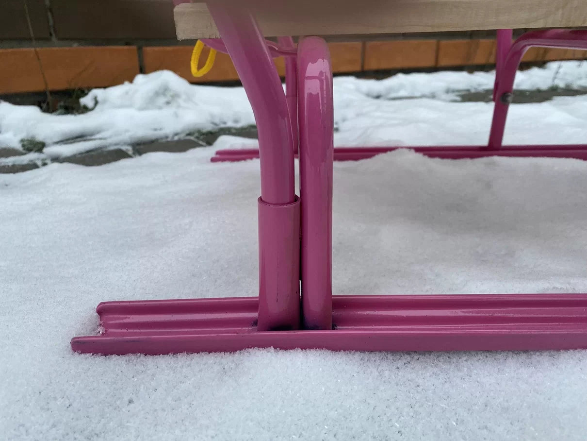 Дитячі санки Водан сд-1 рожеві без ручки-штовхача - изображение 4