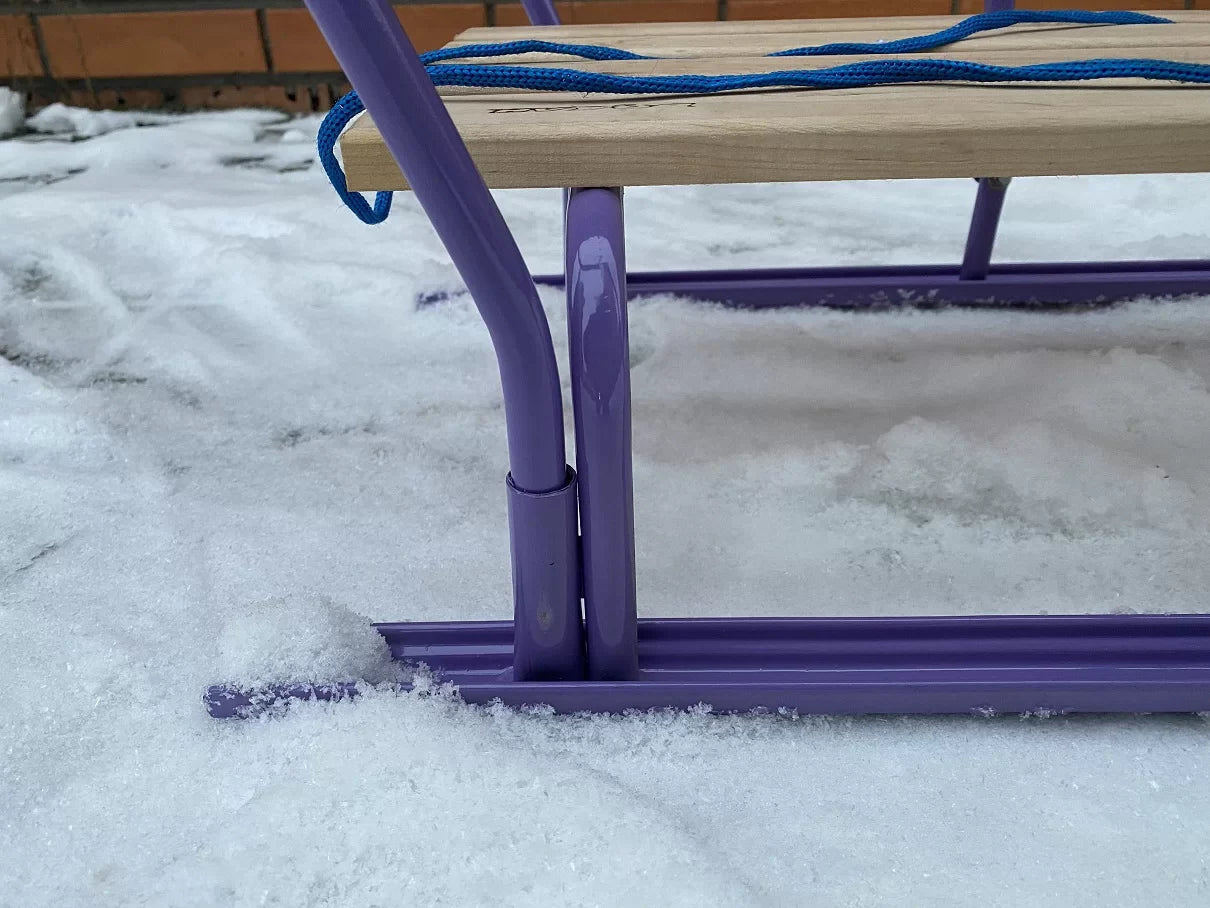 Дитячі санки Водан сд-1 фіолетові без ручки-штовхача - изображение 3