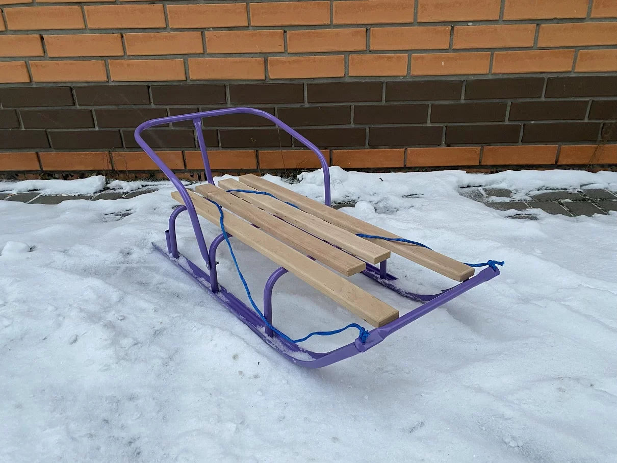 Дитячі санки Водан сд-1 фіолетові без ручки-штовхача