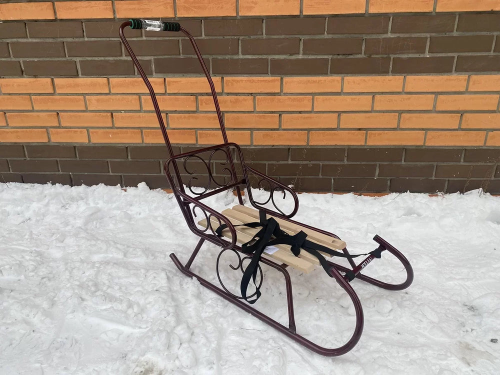 Дитячі санки Вітан смерека з ручкою-штовхачем