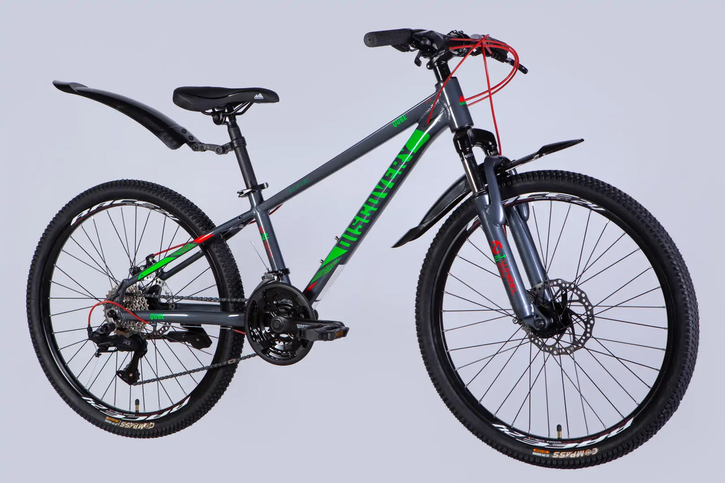 Велосипед AL 24" Discovery QUBE DD CS рама-11,5" сірий 2025