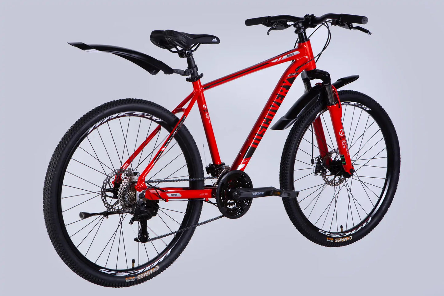 Велосипед AL 26" Discovery BASTION DD CS рама-18" червоно-чорний 2025