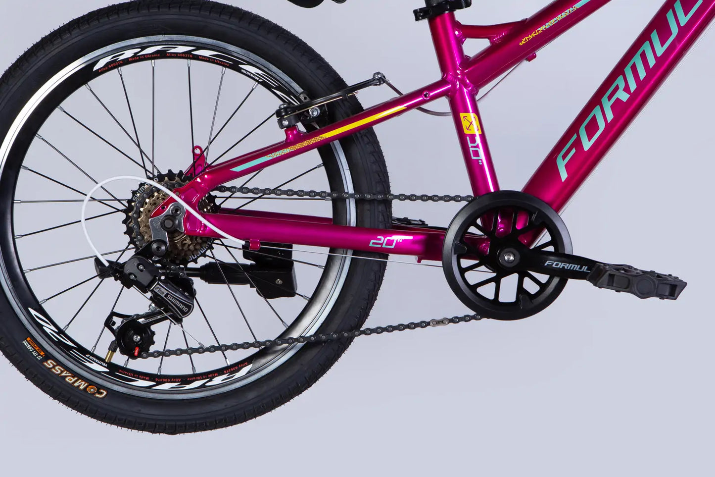 Велосипед уцінений AL 20" Formula BLACKWOOD Vbr FR рама-11" малиновий 2026