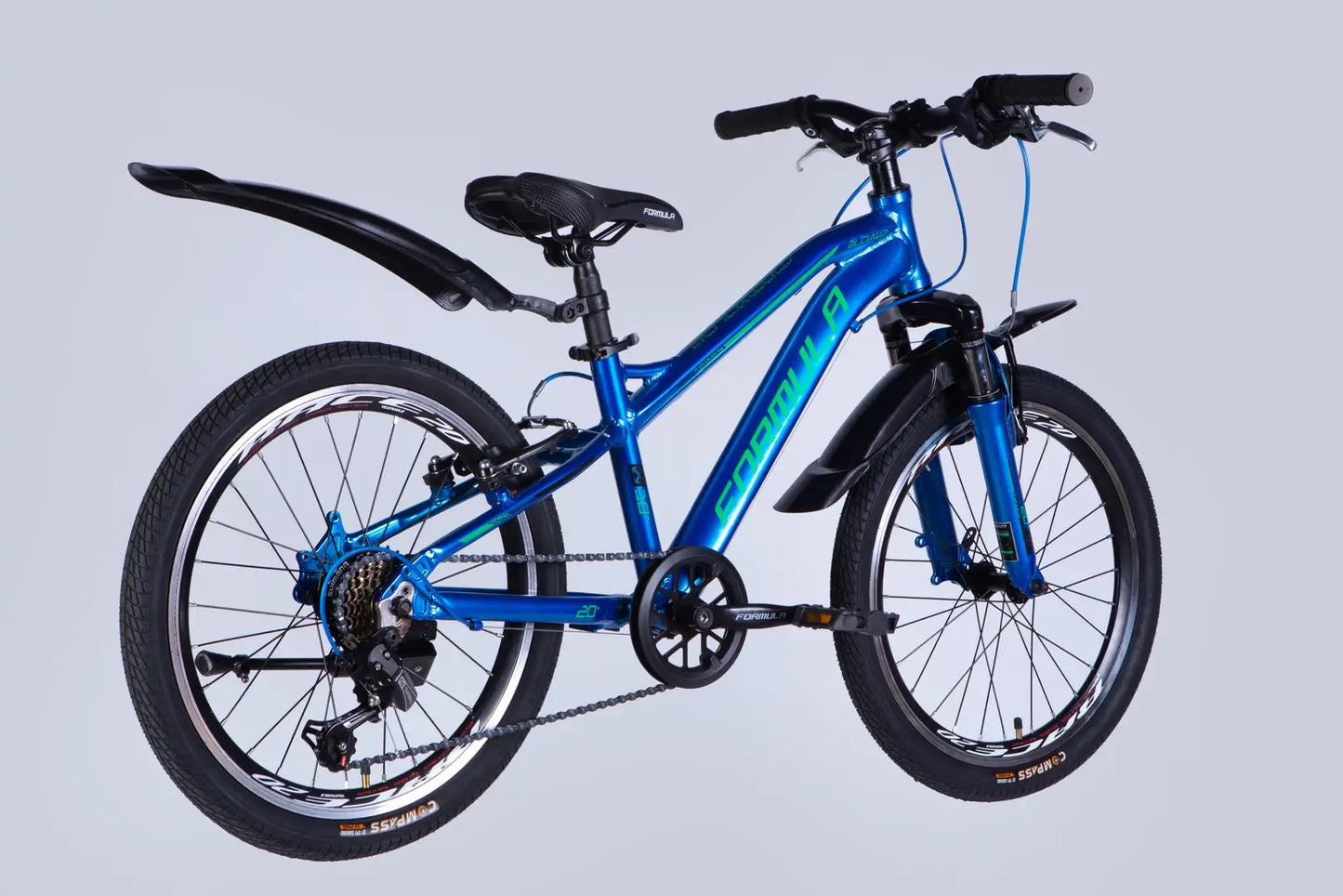 Велосипед уцінений AL 20" Formula BLACKWOOD Vbr FR рама-11" синій з зеленим 2026