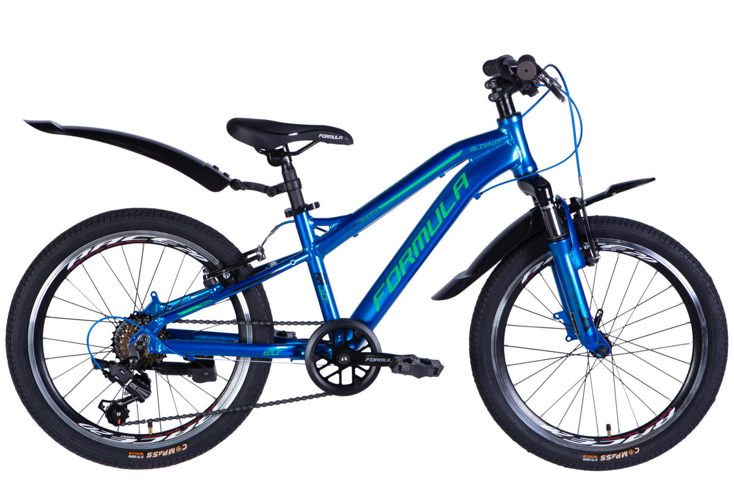 Велосипед уцінений AL 20" Formula BLACKWOOD Vbr FR рама-11" синій з зеленим 2026