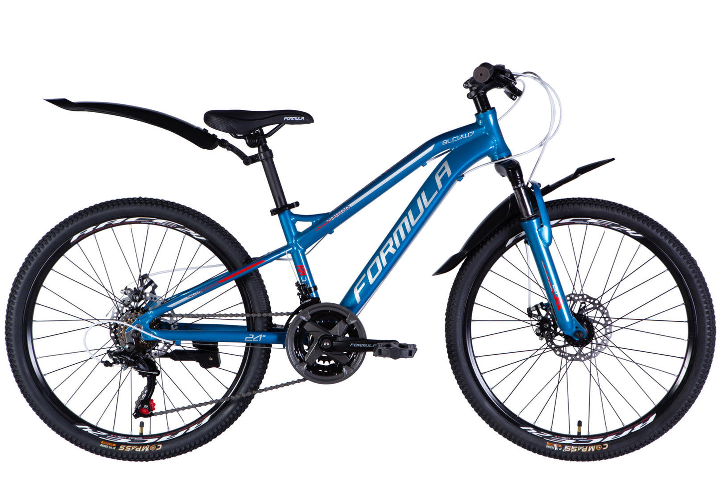 Велосипед AL 24" Formula BLACKWOOD 1.0 DD FR рама-12,5" синьо-сріблястий 2025