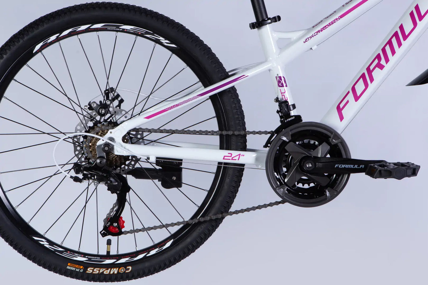 Велосипед AL 24" Formula BLACKWOOD DD FR рама-12,5" біло-рожевий 2026