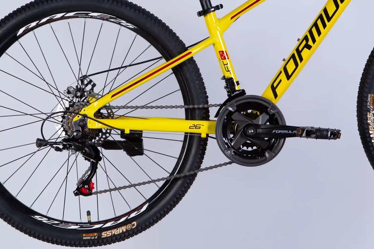 Велосипед AL 26" Formula MOTION DD FR рама-13" жовтий з чорним 2026