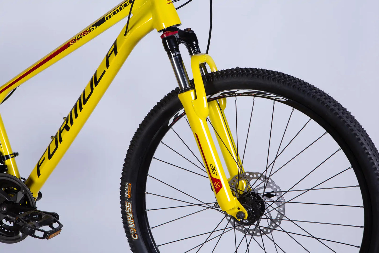 Велосипед AL 26" Formula MOTION DD FR рама-13" жовтий з чорним 2026