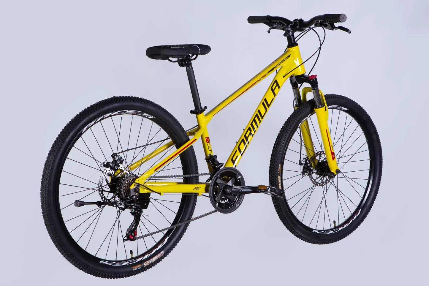 Велосипед AL 26" Formula MOTION DD FR рама-13" жовтий з чорним 2026