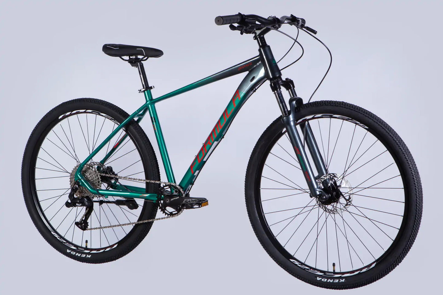 Велосипед AL 29" Formula ZEPHYR 1.0 HDD рама-19" темно-сріблястий з зеленим 2026