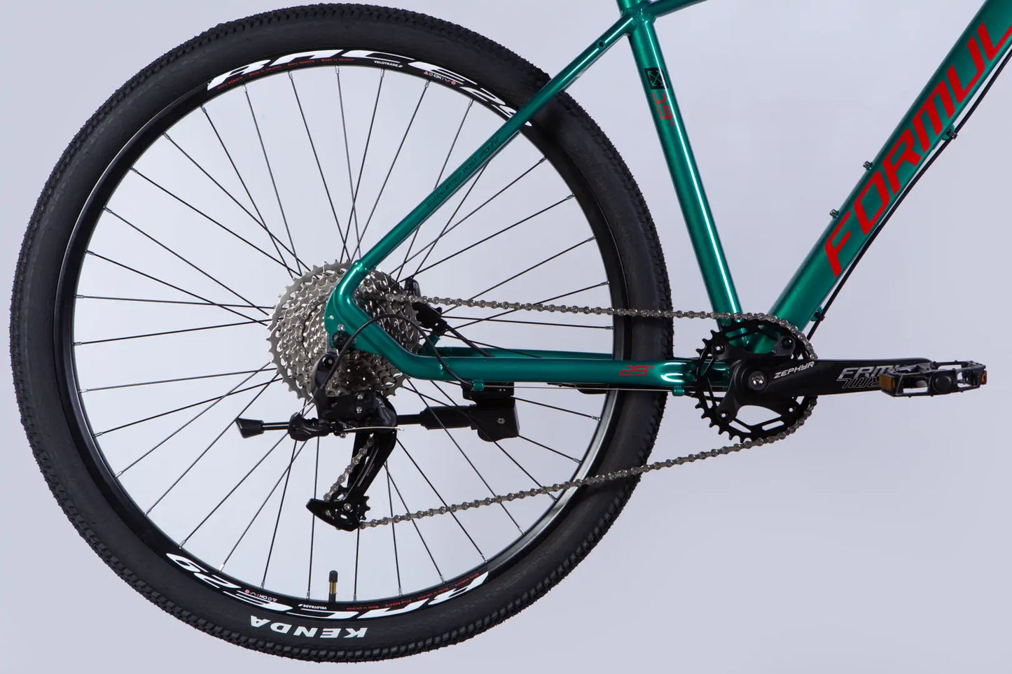 Велосипед AL 29" Formula ZEPHYR 1.0 HDD рама-19" темно-сріблястий з зеленим 2026