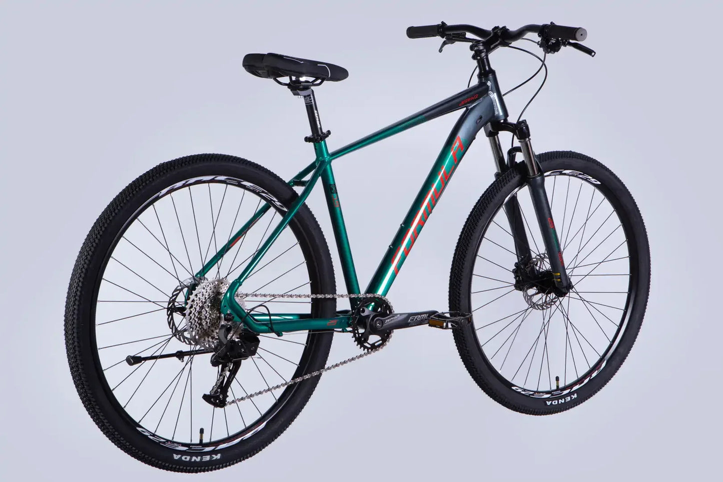 Велосипед AL 29" Formula ZEPHYR 1.0 HDD рама-19" темно-сріблястий з зеленим 2026