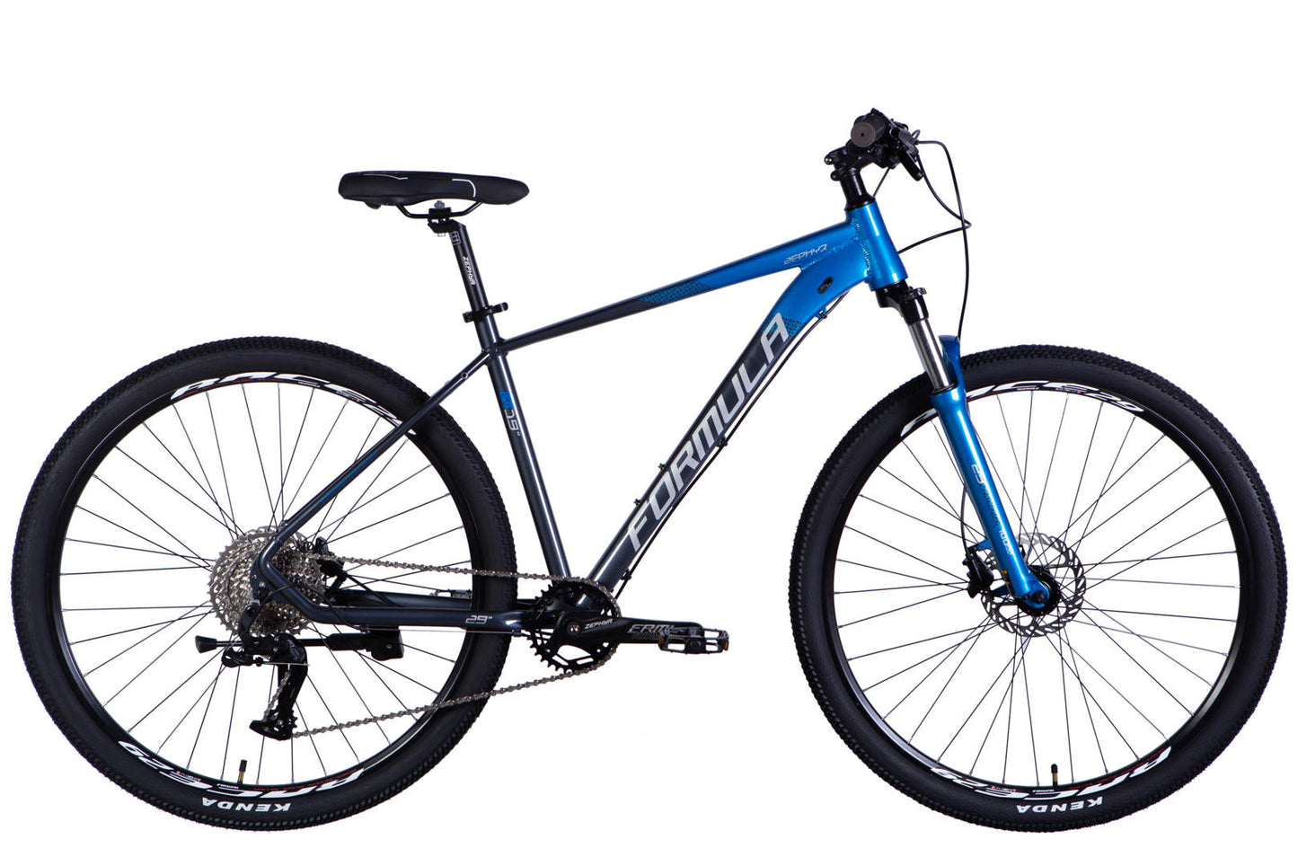 Велосипед AL 29" Formula ZEPHYR 1.0 HDD рама-19" синьо-сірий 2026