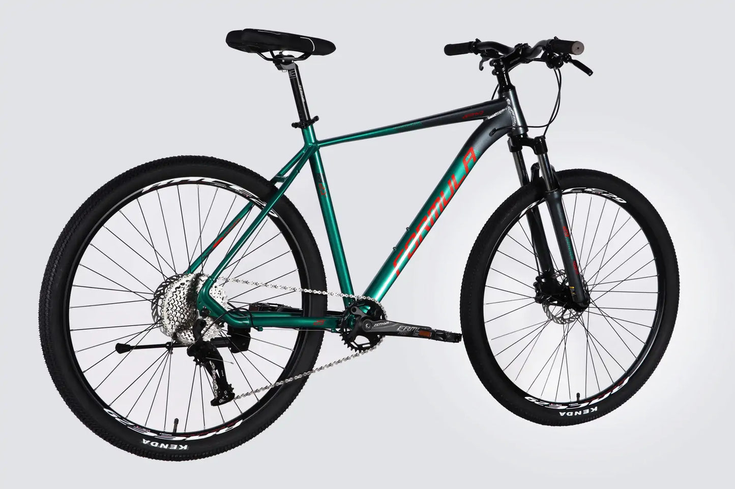 Велосипед AL 29" Formula ZEPHYR 1.0 HDD рама-21" темно-сріблястий з зеленим 2026