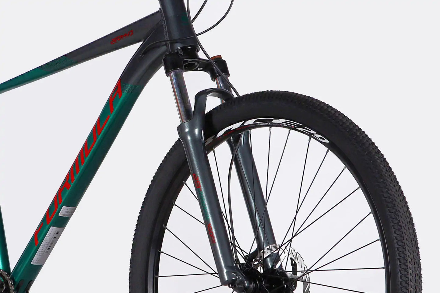 Велосипед AL 29" Formula ZEPHYR 1.0 HDD рама-21" темно-сріблястий з зеленим 2026