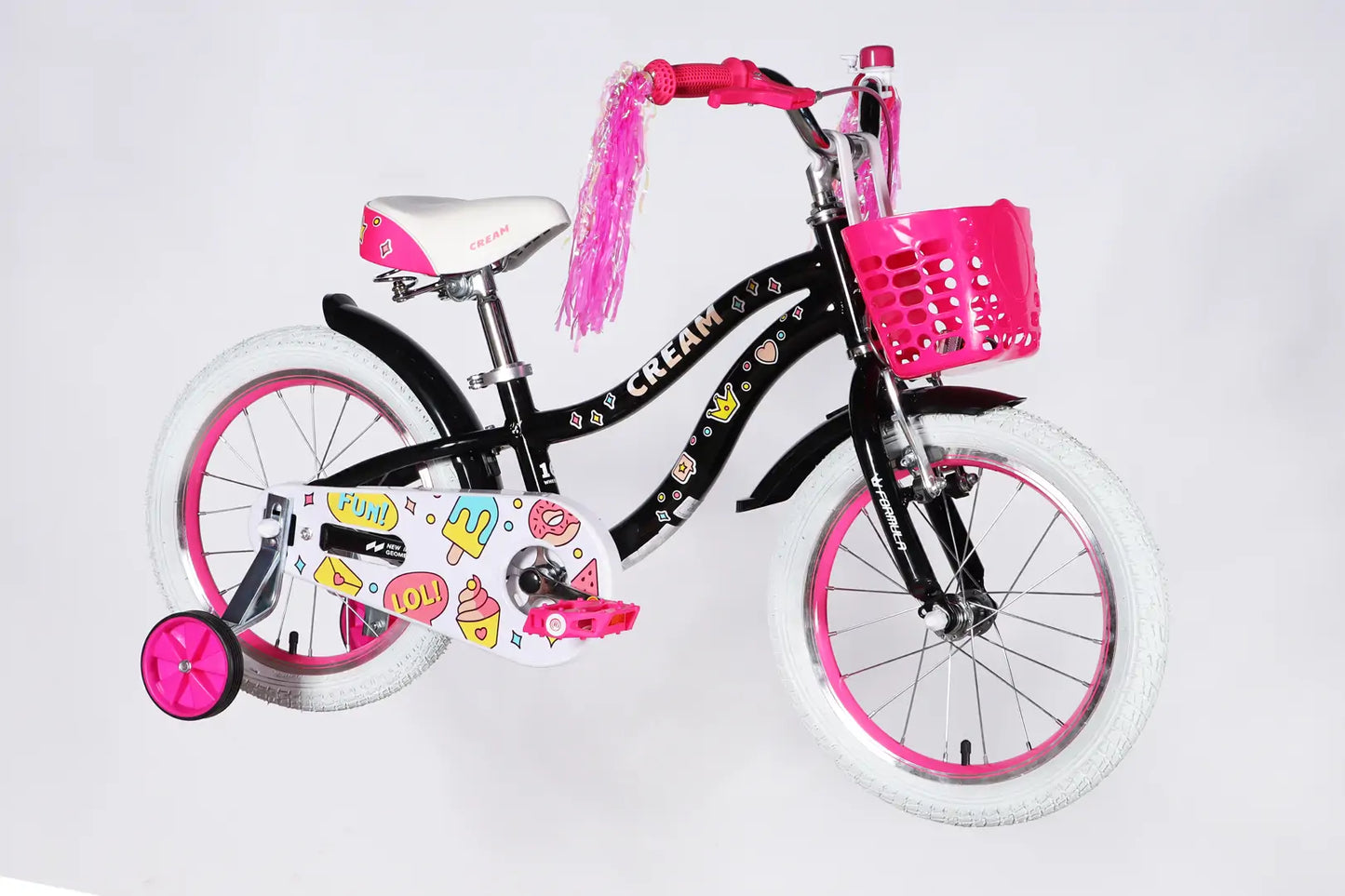 Велосипед AL 16" Formula Kid CREAM BH рама-8,5" чорний з рожевим 2026