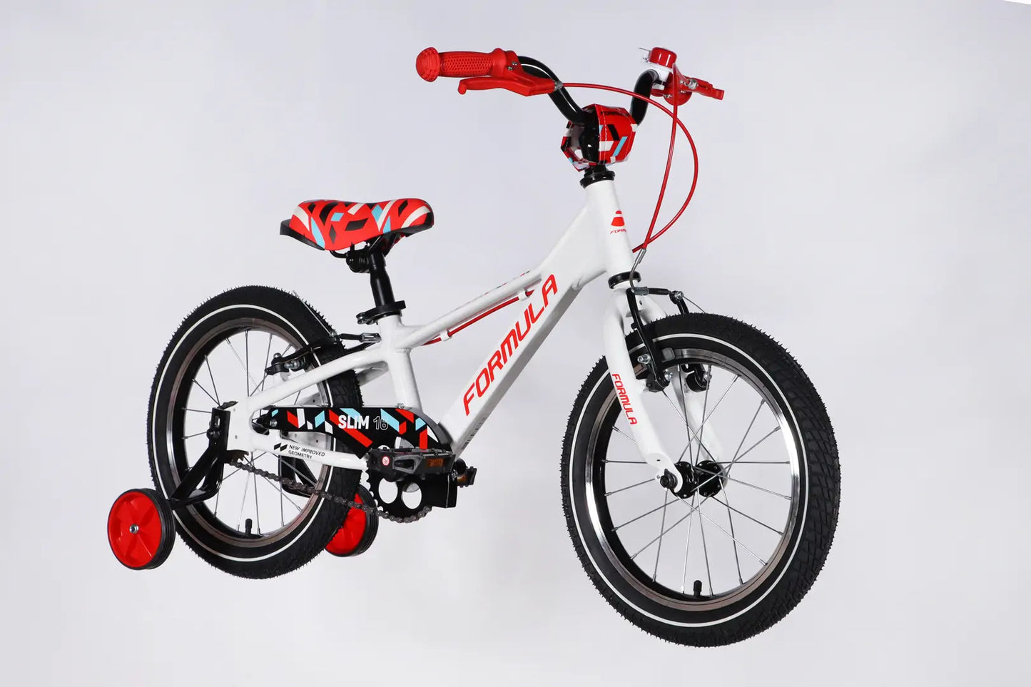 Велосипед AL 16" Formula Kid SLIM Vbr FR рама-8,5" білий з червоним 2026
