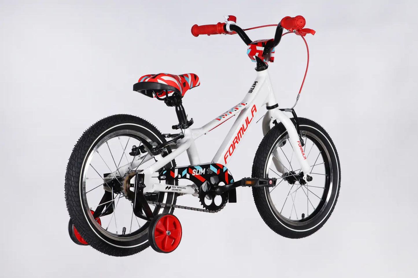 Велосипед AL 16" Formula Kid SLIM Vbr FR рама-8,5" білий з червоним 2026