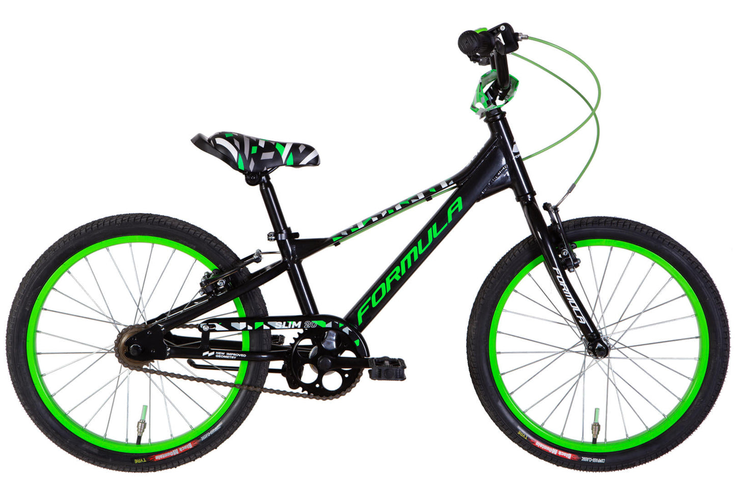 Велосипед AL 20" Formula Kid SLIM BH рама-10" чорний з зеленим 2026
